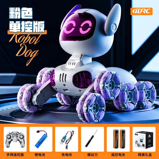 Remote Control Robot Dog Electronic Stunt Rc Cars with Light & LED Eyes Touch-sense