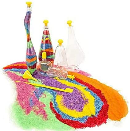DIY Glow Sand Art Set For Crafts Activity With Multicolored Sand