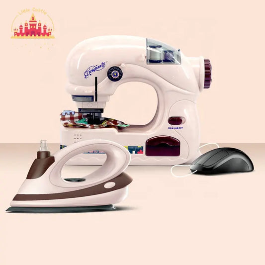 Battery Operated Mini Sewing Machine and Steam Iron with Music and Light