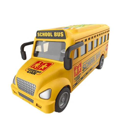 Kids Yellow School Bus Toy With Light And Music