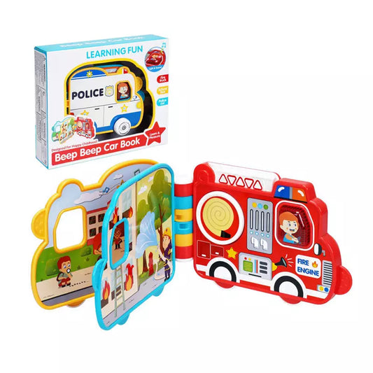 New Style Educational Baby Toys Beep Beep Car Book With light and Sound For Kids
