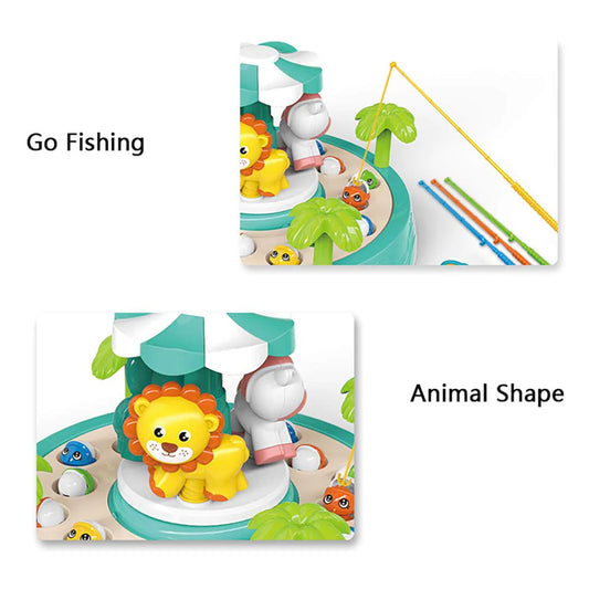 Animal Amusement Park Fishing Game For Kids With Music and Light