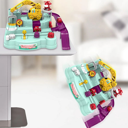 Racing track Trail Toys Manual Car Rescue Vehicles Adventure For Kids