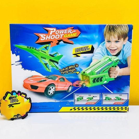 Kids Toy Gun Launcher for Car Airplane Power Shoot Game