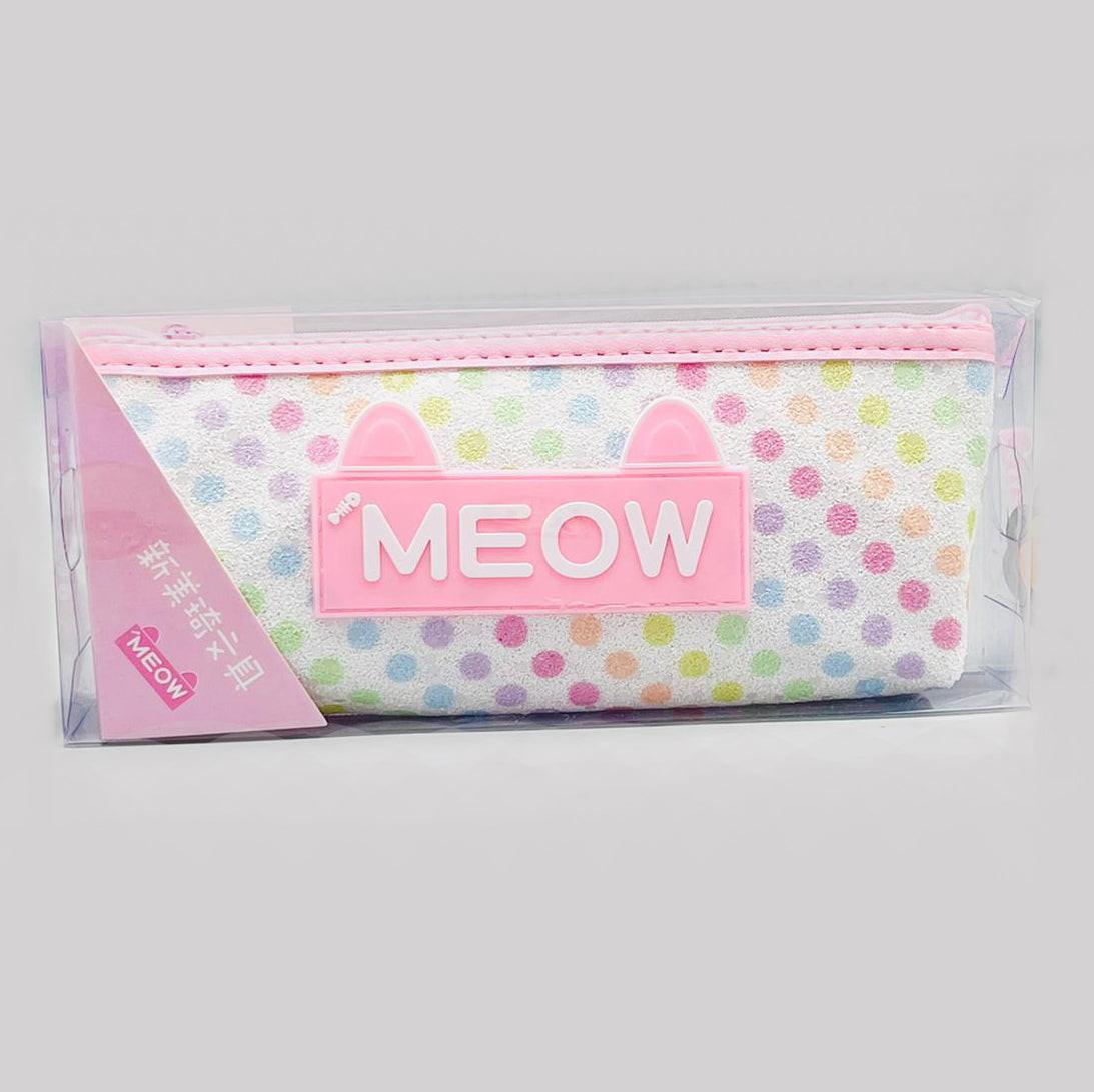 Fluffy Pencil Pouch Geometry For Kids