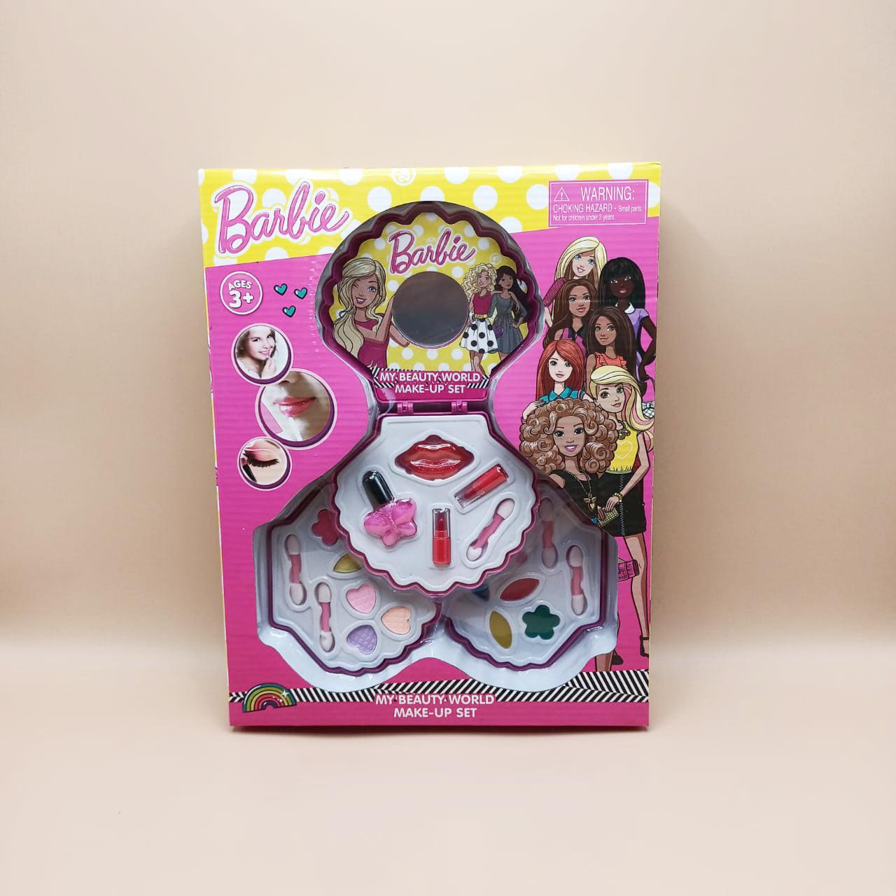 Barbie Children Makeup Kit Cosmetic Case With Appealing Colors For Princess Play