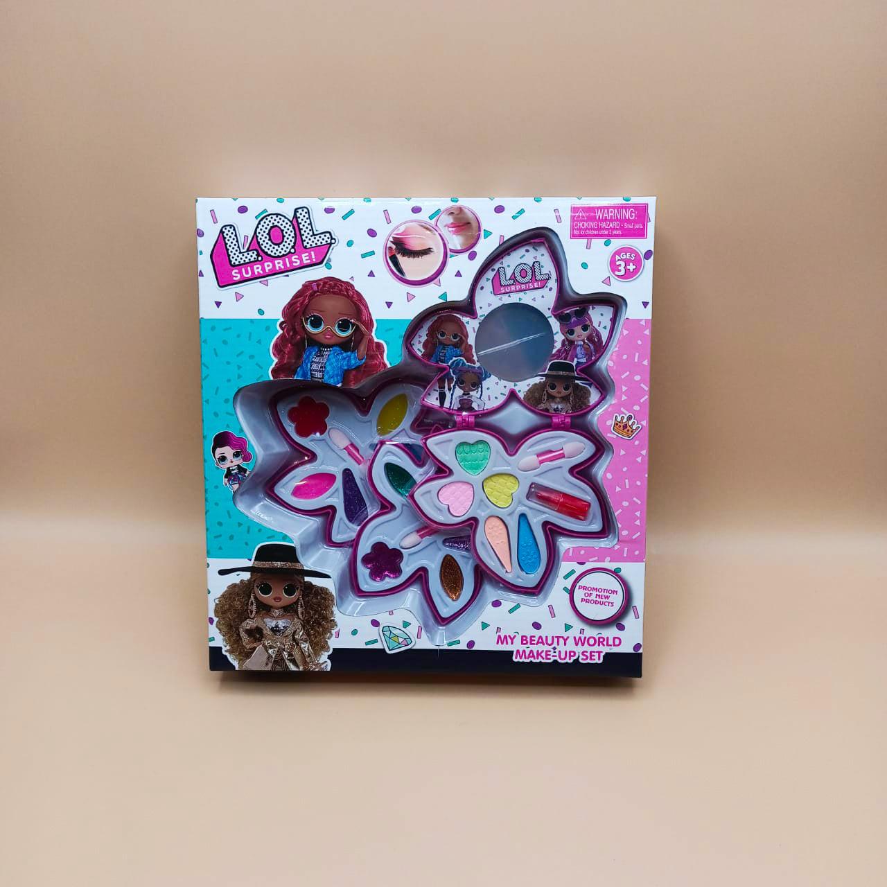 Lol Children Makeup Kit with Cosmetic Case With Appealing Colors For Princess Play