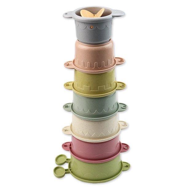 Stacking Cups For Babies Early Education And Recognition For Montessori Toddlers