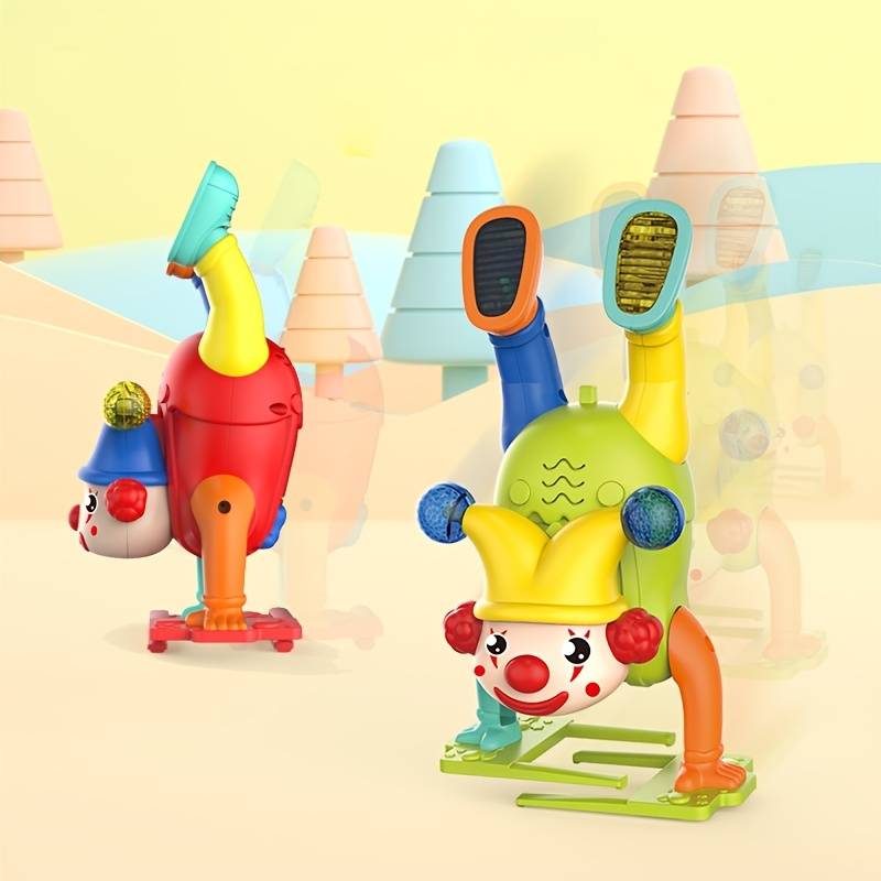 Electric Upside Down Musical Dancing Clown Toy For Kids
