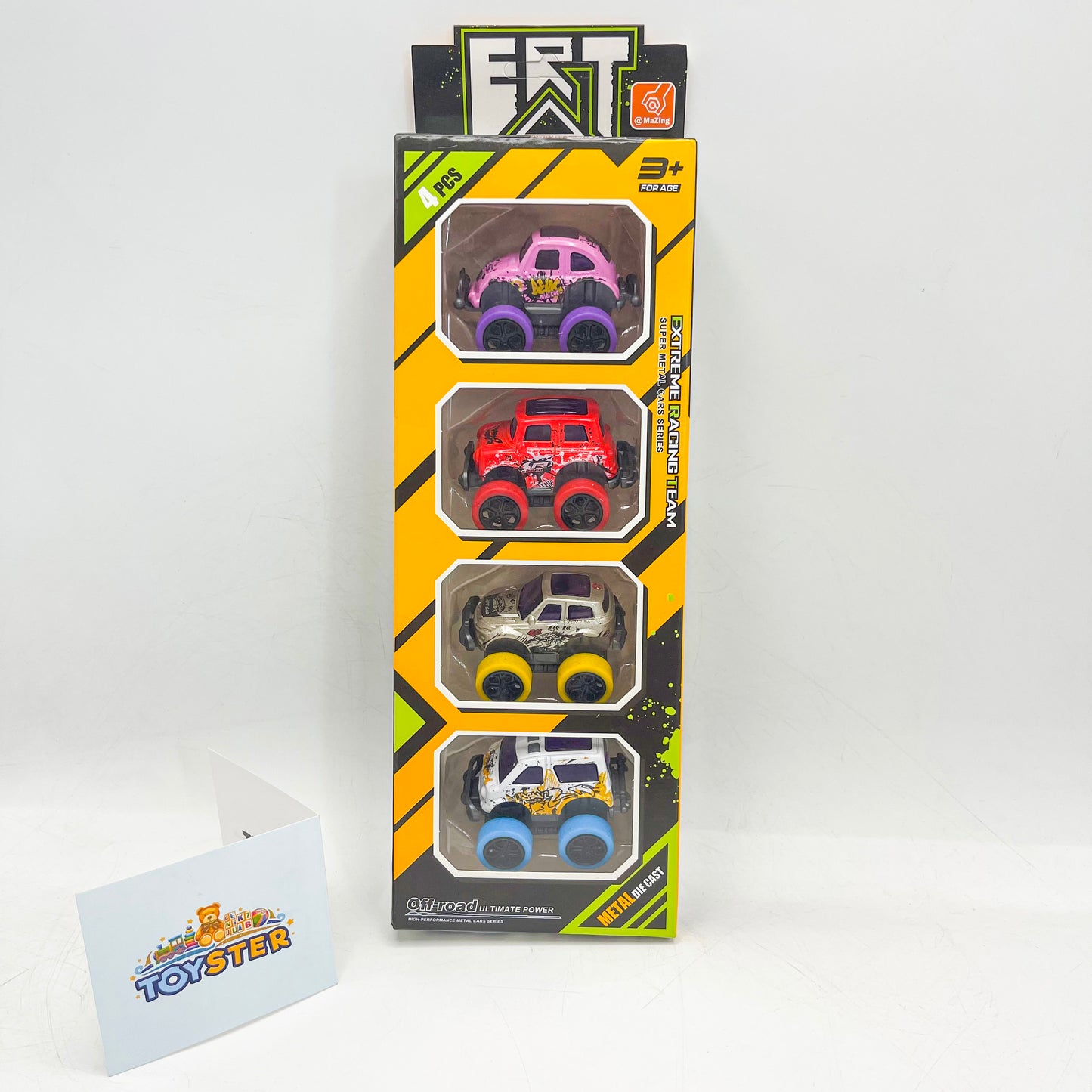 Die-Cast Extreme Racing Team Fun Blast Mini Monster Truck Friction Power Toy Car for Kids