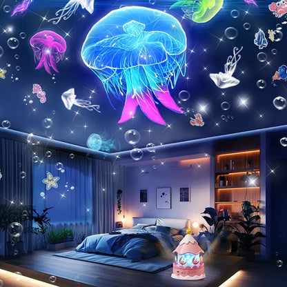 21 Film Sets, LED Night Light Carousel for Bedrooms