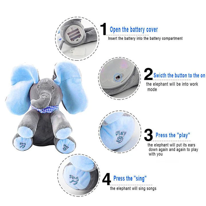 Adorable Elephant Peek-a-boo Plush