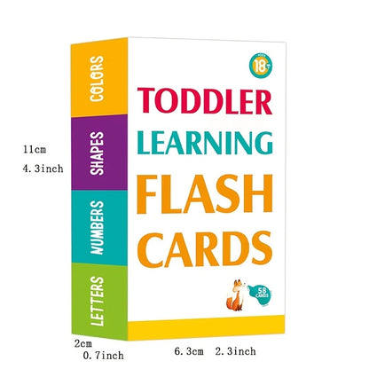 58pcs Educational Flash Cards for Toddlers