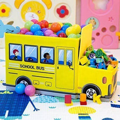 Foldable Kid's Toy Storage Box & Padded Seat
