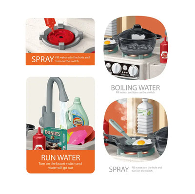 79 Pcs Talented Chef Kitchen | Running Water Sink