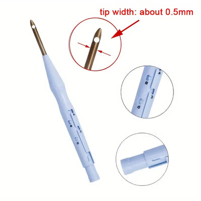 Light Blue DIY Punch Needle Kit with Stainless Steel Pen