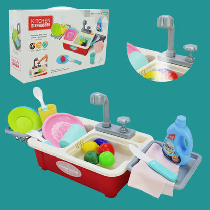 Educational Kitchen Dishwasher Sink Playset