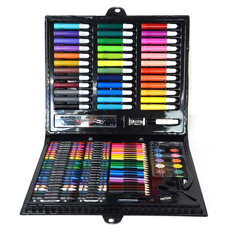 150Pcs/Set Kids Art Set Children Drawing Set Water Color Pen Crayon Oil Pastel Painting Drawing Tool Art Supplies Stationery Set