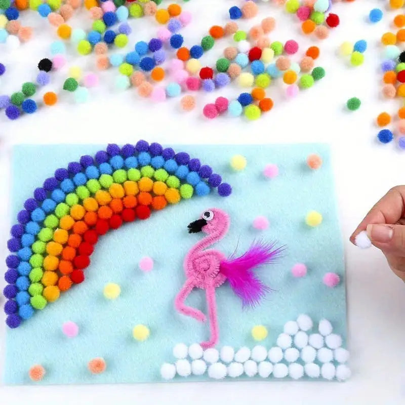 Value Pack 2000pcs pom-poms for Making Decorations