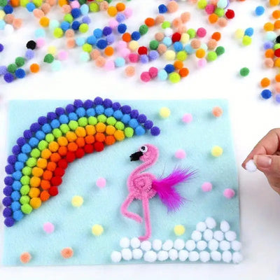 Value Pack 2000pcs pom-poms for Making Decorations