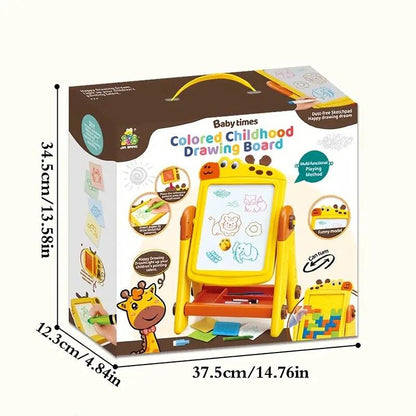 2 In 1 Crocodile Learning Board Drawing Board Building Blocks
