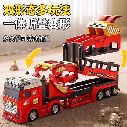 Fire Track Set With 6Pcs Mini Metal Cars With Light and Sound