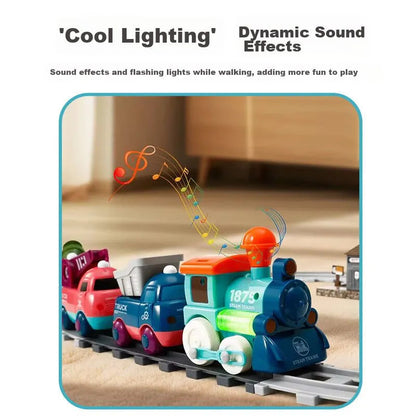 Magnetic Train Track Set With Light And Sound