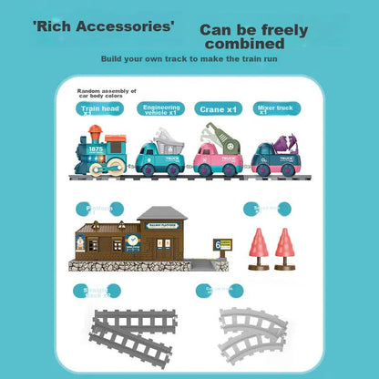 Magnetic Train Track Set With Light And Sound