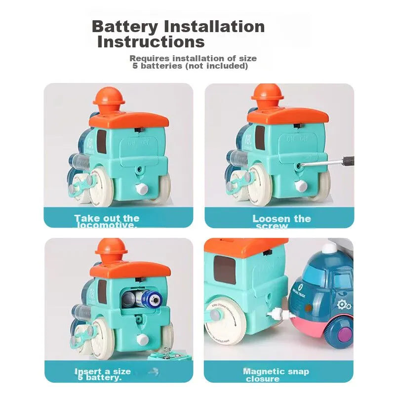 Magnetic Train Track Set With Light And Sound