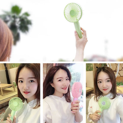 Mini Portable Battery Operated Hand Fan Electric USB Rechargeable, Desk Table Big Capacity Powerful Cooler Fan, Pocket Size Battery For Outdoor Travel