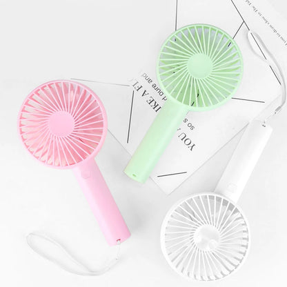 Mini Portable Battery Operated Hand Fan Electric USB Rechargeable, Desk Table Big Capacity Powerful Cooler Fan, Pocket Size Battery For Outdoor Travel