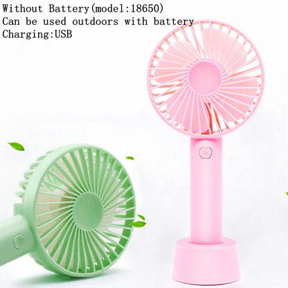 Mini Portable Battery Operated Hand Fan Electric USB Rechargeable, Desk Table Big Capacity Powerful Cooler Fan, Pocket Size Battery For Outdoor Travel
