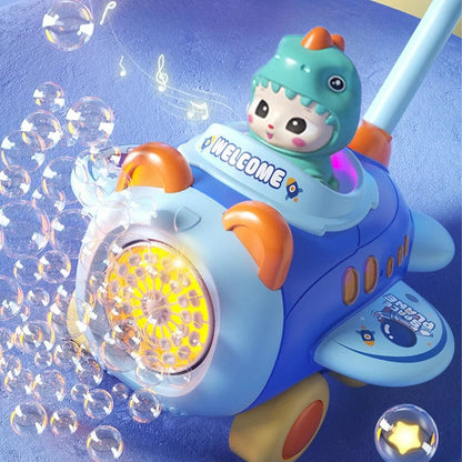 Bubble Airplane Push And Play Machine