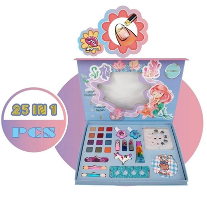 25 in 1 Realistic Girls Mermaid Makeup Set