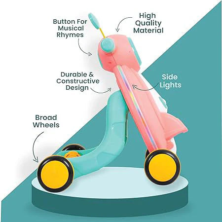 2 in 1 Multi Functional Baby Walker With Light And Sound