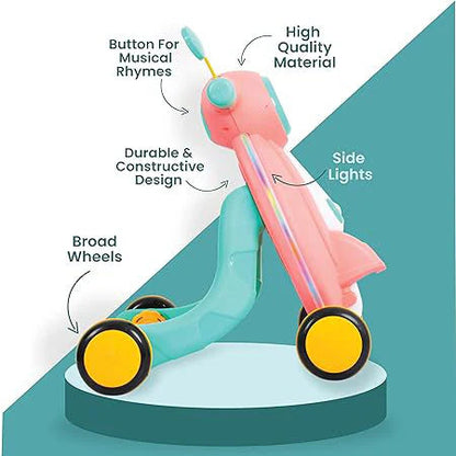 2 in 1 Multi Functional Baby Walker With Light And Sound