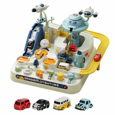 Explore Space Car Adventure Race Track Toy For Toddlers  With 4 Car Rescue Adventure Toy Gift For Kids