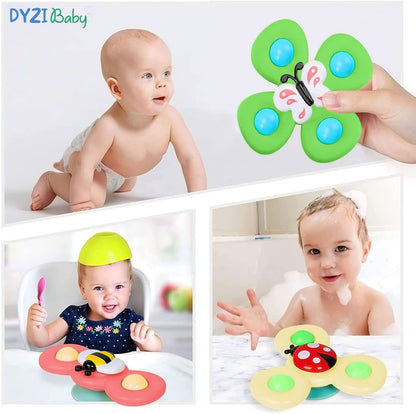 Sensory Bath Toys for Toddlers 1-3 – Stress Relief and Anxiety Spinning Top – Early Learning Birthday Gift