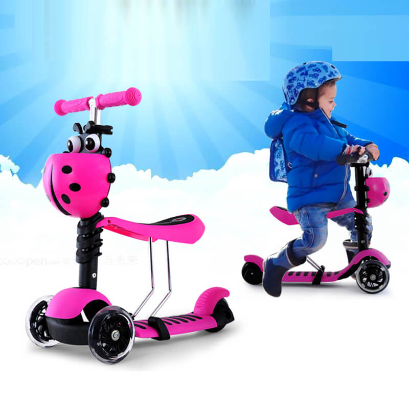 Adjustable Height Balance Scooter – Pink
