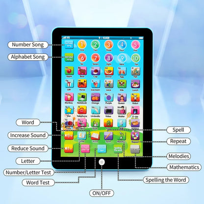 Mini Intelligent Learning Pad Early Educational Learning Toy for Toddler Kids Tablet