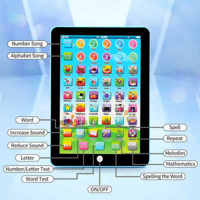 Mini Intelligent Learning Pad Early Educational Learning Toy for Toddler Kids Tablet