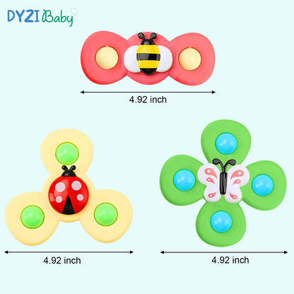 Sensory Bath Toys for Toddlers 1-3 – Stress Relief and Anxiety Spinning Top – Early Learning Birthday Gift