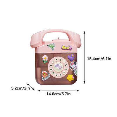 400ml Phone Shaped Creatives Water Bottle With Adjustable Shoulder Straps Leak Proof Bottle