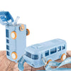 Cute Bus Portable Water Bottle Sipper With Shoulder Strap