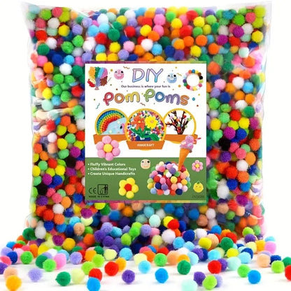 Value Pack 2000pcs pom-poms for Making Decorations