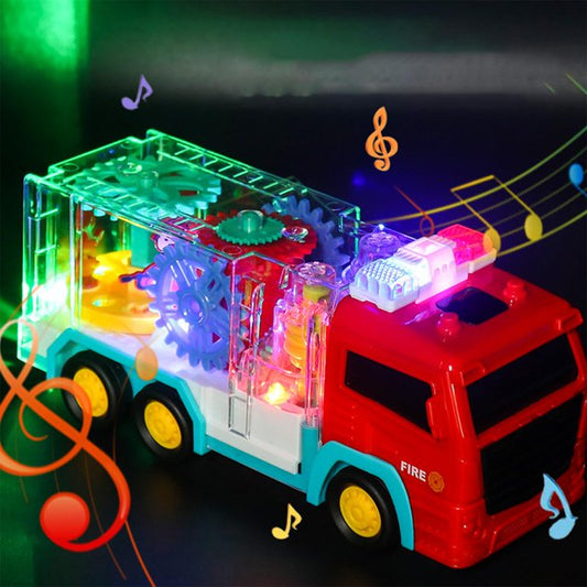 Electric Transparent Gear Fire Truck