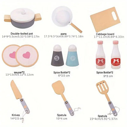 Chef Simulated Wooden Kitchen Toy Set