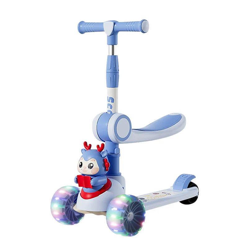 2 in 1 Deer Manual Scooty and Cycle with Light
