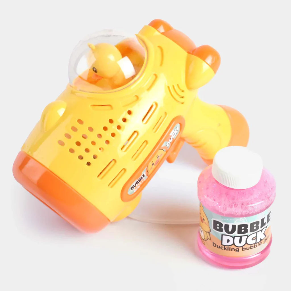 Automatic Duck Bubble Gun with LED Lights, Sound Effects & Bubble Solution