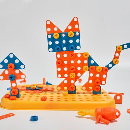 DIY Nuts Screw Assembly Pattern Blocks For Kids